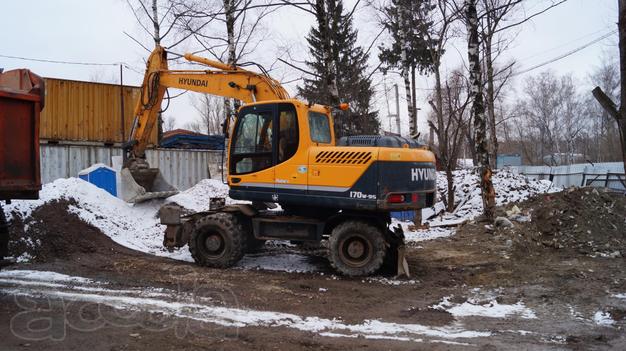 Сдам в аренду полноповоротные экскаваторы HYUNDAI W170-9S, Гидромолот. САМОСВАЛЫ.