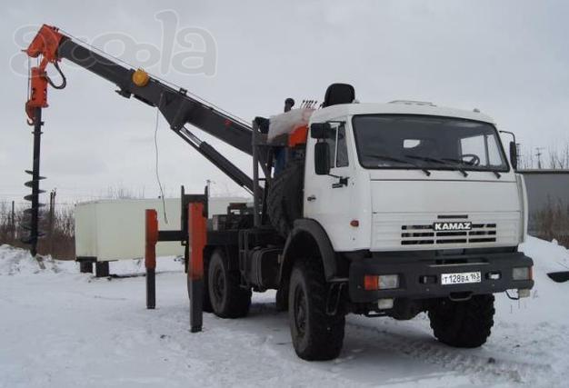 Камаз двухосник ямобур стреловой (услуги, аренда)