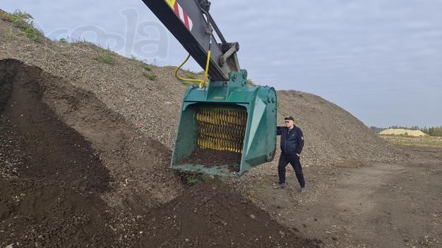 Валковый ковш Чебу Russia (в наличии просеивающий ковш для торфа)