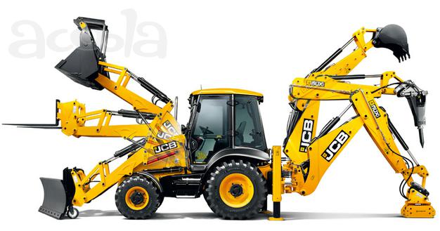 Аренда экскаватора погрузчика JCB CX3+ гидромолот, ямобур, вилы.