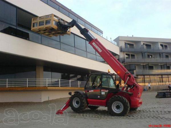 Аренда телескопического погрузчика Manitou 4т. (вилы, ковш, люлька)