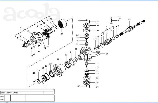 Ззапчасти для VOLVO EW55B