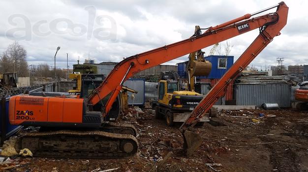 Длиннорукий экскаватор Hitachi ZX200 Long Reach
