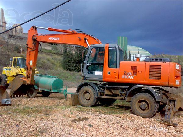 Аренда колёсного экскаватора HITACHI ZX 210