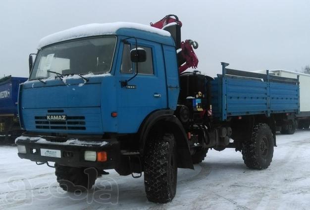Грузовик бортовой с краном манипулятором SC 710 A2 Ferrari на базе Камаз 4326-15