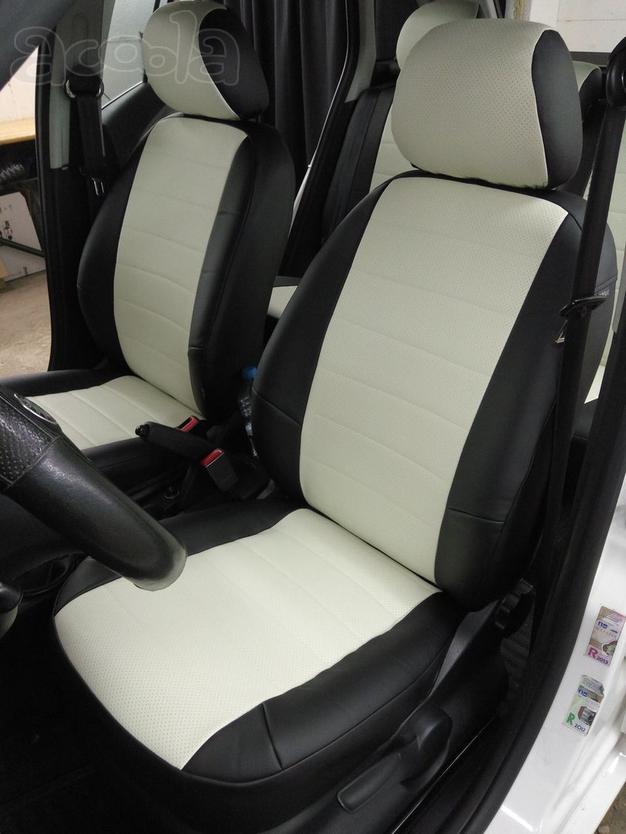 Модельные авточехлы из экокожи на Skoda Fabia 2 с 2008-н.в.