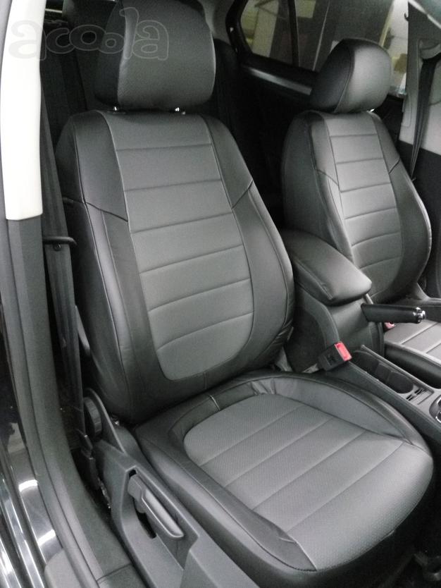 Модельные авточехлы из экокожи на Skoda Superb 2 с 2008-2013г.