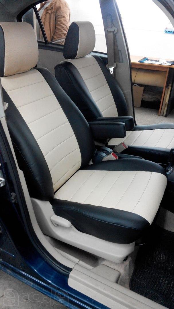 Модельные авточехлы из экокожи на Fiat Doblo 2 с 2010-н.в.