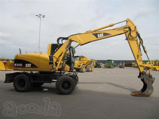 Экскаватор колёсный полноповоротный CAT 313C ковш 1,0 м3, гидромолот