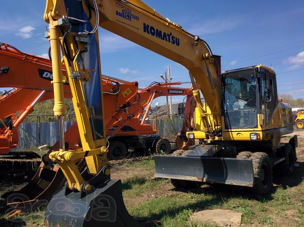 Услуги колёсного экскаватора Komatsu pw180