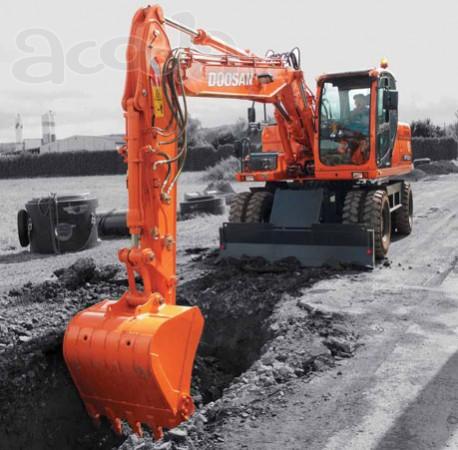 Аренда Колёсного полноповоротного экскаватора