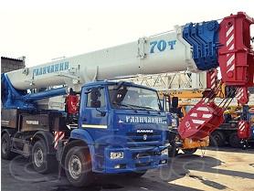 Услуги аренды автокрана 70 тонн