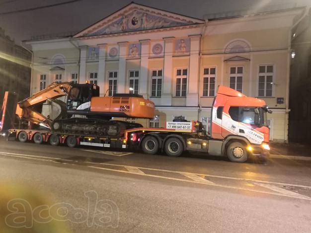 Перевозка экскаваторов, тракторов, спецтехники, негабарита, услуги низкорамного трала