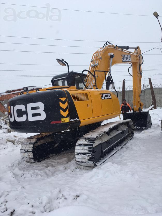 Предлагаю услуги полноповоротного гусеничного экскаватора JCB 205 (ковш, гидромолот)