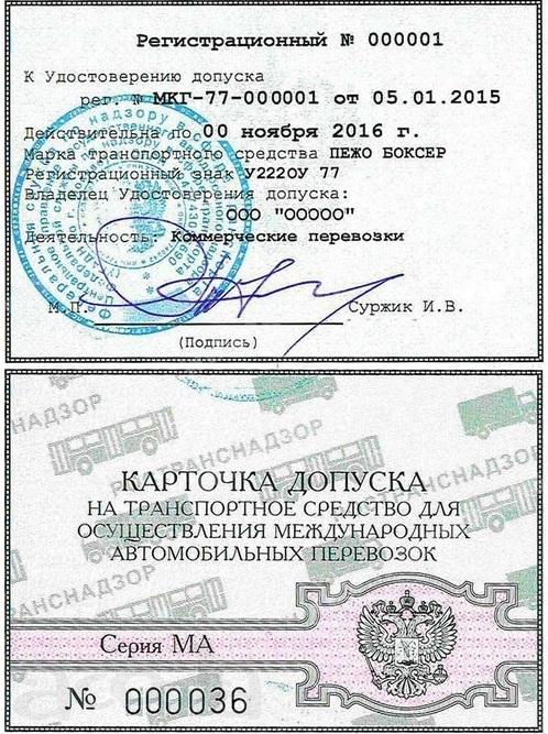 Карта МАП, допуск к МАП реестр Ространснадзора