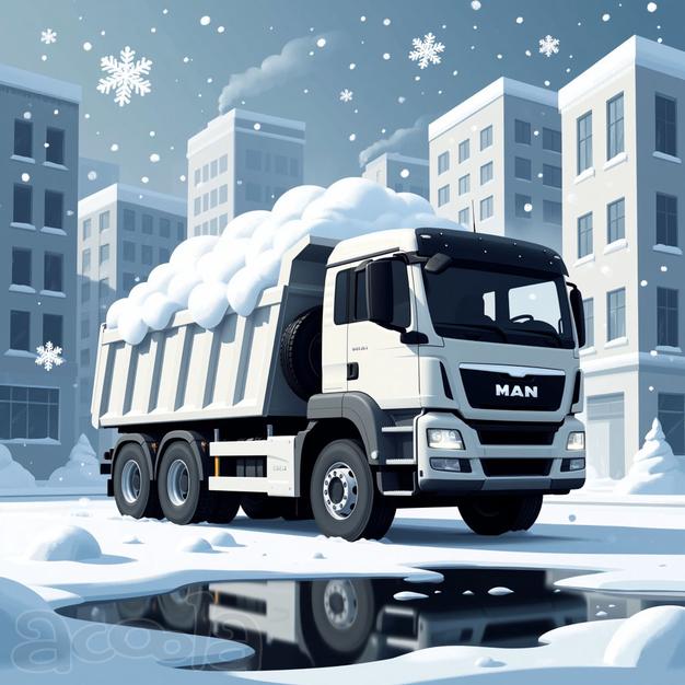 Вывоз снега самосвалами